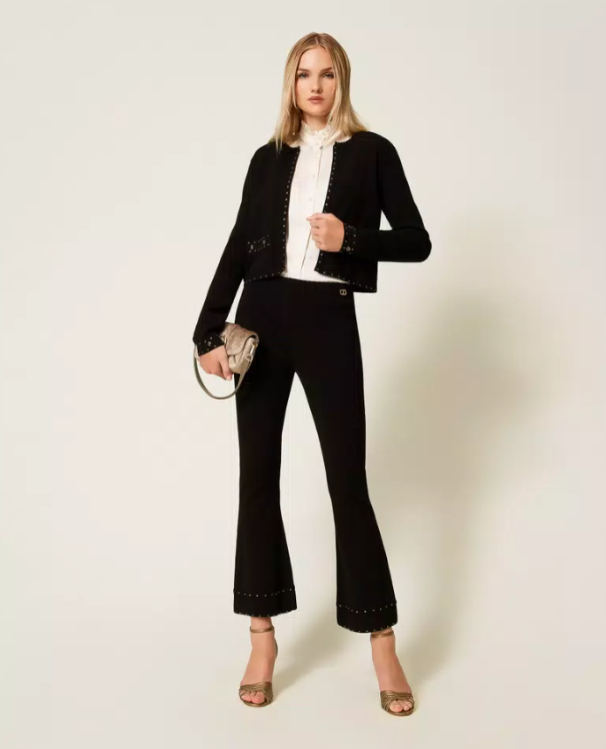 Completo Giacca e Pantalone in maglia con strass TWINSET
